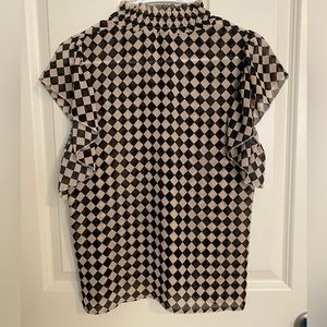 -brown and black checkered shirt
